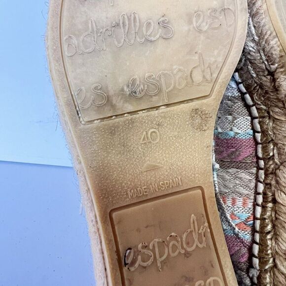 Gaimo Multicolor Woven Espadrille Platform Lace Up Shoes - Picture 7 of 7